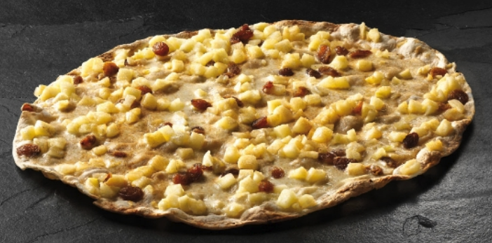 Flammkuchen mit Äpfeln (süß)